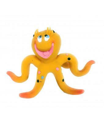 Octopus Latex/Rubber Dog Toy. 100% Natural Rubber