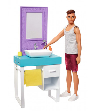 Barbie Ken Shaving and Bathroom Playset