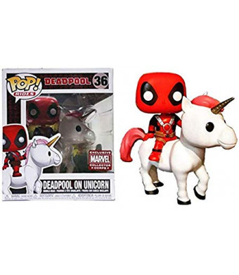 Funko Pop! Marvel Collectores Crops - Deadpool On Unicorn - Pop! Rides #36