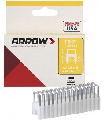 Arrow Fastener 591168 1/4-Inch T59 Insulated Staple, Clear, Single Pack