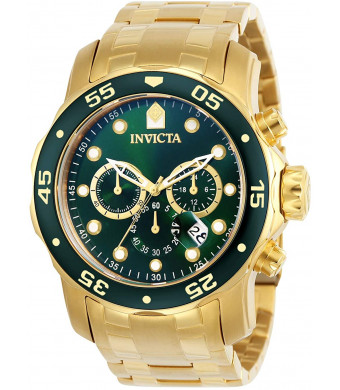 Invicta Men's 0075 Pro Diver Chronograph 18k Gold-Plated Watch