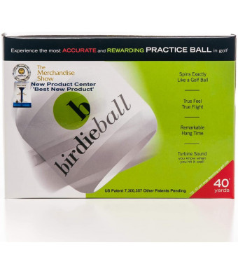 BirdieBall Practice Golf Balls, Full Swing Limited Flight Golf Practice Balls, Perfect Training Aid for All Golfers (pack of 12)