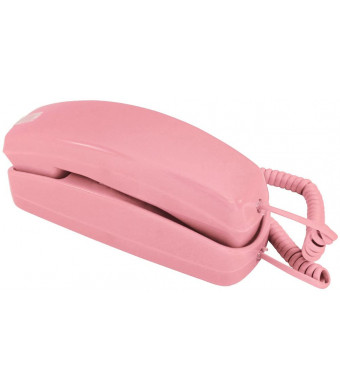 Golden Eagle Trimline Corded Telephone - Design from 60s with Modern Electronics - Pink