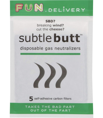 Subtle Butt: disposable gas neutralizers (5 saving graces)