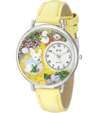 Whimsical Watches Unisex U1220015 Easter Bunny Yellow Leather Watch