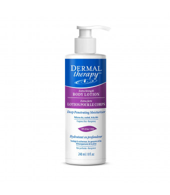 Dermal Therapy Extra Strength Body Lotion - Hydrating Treatment Restores Moisture to Heal Dry, Cracked, Itchy Skin | 5% Alpha Hydroxy Acids and 10% Urea | 8 fl. oz