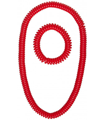 Abilitations Integrations "Chew"lery Chewable Jewelry - Necklace and Bracelet Set - Red - 017641