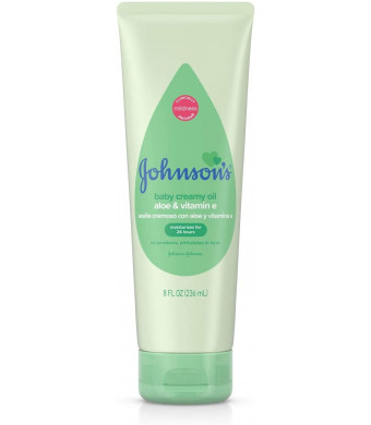 Johnson's, Baby Oil Creamy Aloe and Vitamin E, 8 fl oz