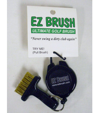 EZ Brush Ultimate Golf Brush Black Clip On Club Cleaning Tool New