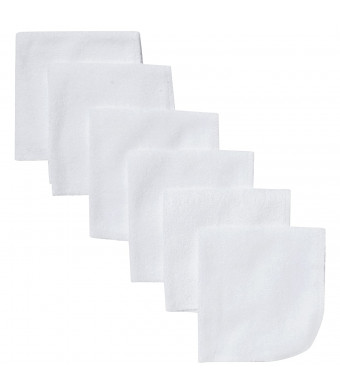 Gerber Washcloth, White, 6-Count