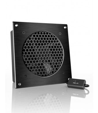 AC Infinity AIRPLATE S3, Quiet Cooling Fan System 6" with Speed Control, for Home Theater AV Cabinets