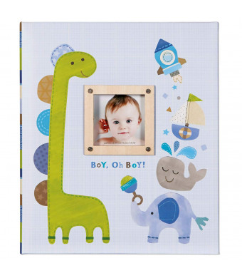 C.R. Gibson Dinosaur 'Boy oh Boy' First Five Years Memory Baby Book, 64pgs, 10'' W x 11.75'' H