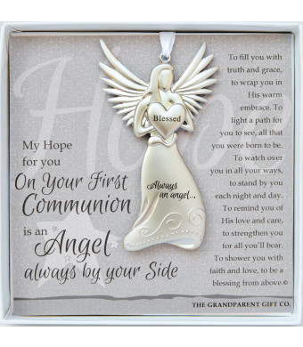 The Grandparent Gift Co. Boxed Angel with Sentiment: First Communion Gift