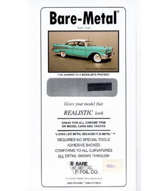 Chrome Bare-Metal Foil Model Car Truck Kit Adhesive by Bare Metal Foil