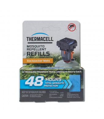 Thermacell Backpacker Mosquito Repellent Mat Only Refill Value Pack, 48 Hours