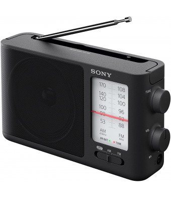 Sony ICF-506 Analog Tuning Portable FM/AM Radio, Black, 2.14 lb