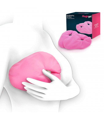 Luxury Breast Gel Packs by Magic Gel - Use as a Breast Ice Pack or a Breastfeeding Heating pad.