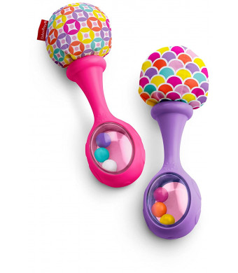 Fisher-Price Rattle 'n Rock Maracas, Pink/Purple [Amazon Exclusive]