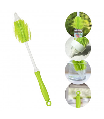 Innobaby 2-in-1 Silicone Bottle Brush, Green