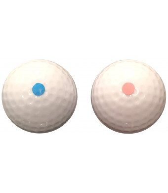 Gender Reveal Exploding Golf Balls Set (1 Pink and 1 Blue Ball) - Perfect for Your Gender Reveal Party with 400% More Non-Toxic Powder!!! Made by FBA Pro