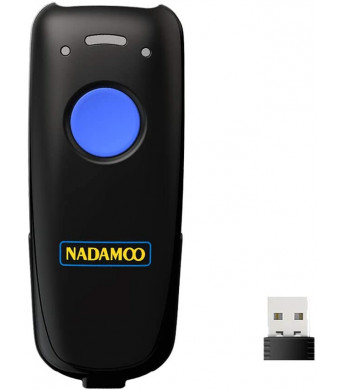 NADAMOO Wireless Barcode Scanner Bluetooth Compatible, 2.4G Wireless and Wired 3-in-1 Bar Code Scanner Portable USB CCD Image Reader, Support Screen Scan, for Tablet iPhone IPad Android Windows Mac