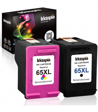 Inktopia Remanufactured for HP 65 XL 65XL Ink Cartridge (1 Black and 1 Tri-Color)