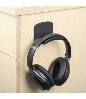 Neetto Headphone Hanger Holder Wall Mount, Headset Hook Under Desk, Universal Stand for Sennheiser, Sony, Bose, Beats, AKG, Audio-Technica, Gaming Headphones, Earphones, Cables - HS907