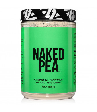 NAKED PEA 1LB Pea Protein Isolate from North American Farms - Plant Based, Vegetarian and Vegan Protein. Easy to Digest - Speeds Muscle Recovery - Non-GMO- Lactose, Soy and Gluten Free - 15 Servings