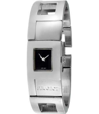 Peugeot Women Quartz Wrist Watch with Cuff Metal Bracelet