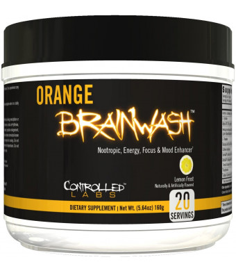 Controlled Labs Orange Brainwash 20 Serving, Lemon Frost, 0.5 Pound