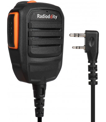 Radioddity RS22 Remote Speaker Mic with Clear Sound, Compatible with Baofeng UV-5R UV-5RX3 BF-888S BF-F8HP H-777 Radioddity GA-2S GA-510 TYT Kenwood Two Way Radio Walkie Talkie