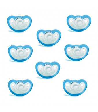 Razbaby JollyPop Baby Pacifier 3+ Months 8 Pack - Blue