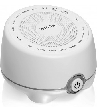 Yogasleep Whish White Noise Sound Machine | 16 Natural Nature and Soothing Sounds with Volume Control | Travel, Office Privacy, Sleep Therapy, Concentration | For Adults and Baby