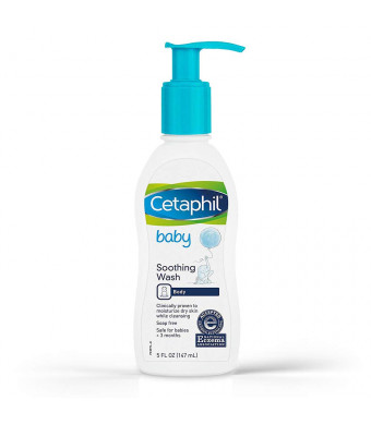 Cetaphil Baby Soothing Wash, Paraben Free, Hypoallergenic, Colloidal Oatmeal, Dry Skin, 5 Fluid Ounce