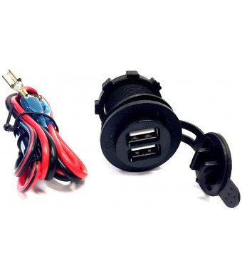 Automotive Authority LLC Golf Cart USB Charger Port Outlet for EZGO Club Car Yamaha Golf Car 12V