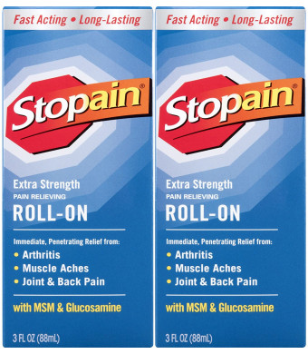 Stopain Extra Strength Pain Relief Roll-On 3 Ounce (2 Count)