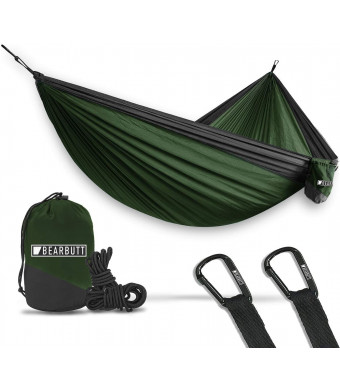 Bear Butt Hammocks - Camping Hammock for Outdoors, Backpacking and Camping Gear - Double hammock, Portable hammock, 2 Person Hammock for Travel, outdoors - Tree and Hiking Gear - Hammock that Holds 500lbs