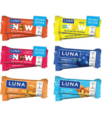 Luna BAR - Gluten Free Bars - Variety Pack - Flavors May Vary (1.69 Ounce Snack Bars, 12 Count)