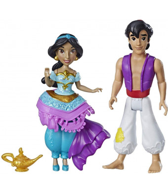 Disney Princess Jasmine and Aladdin, 2 Dolls, Royal Clips Fashion, One-Clip Skirt