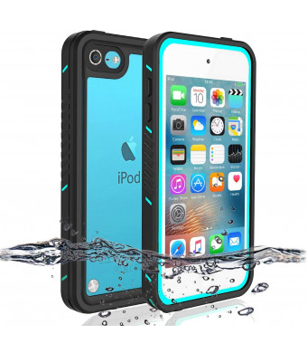 iPod 5 iPod 6 iPod 7 Waterproof Case, Re-Sport Shockproof Dirtproof Snowproof Full-Body Protective Case Cover Built-in Screen Protector Compatible iPod Touch 5th/6th/7th (Blue)