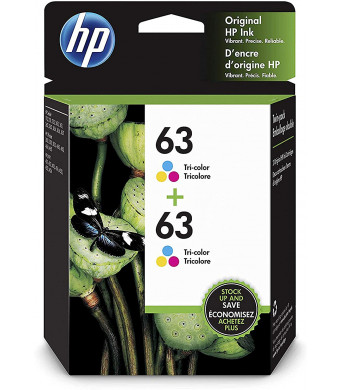 HP 63 | 2 Ink Cartridges | Tri-Color | F6U61AN, 1VV67AN#140