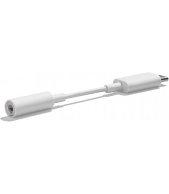 Google USB Type C to 3.5mm Headphone Adapter Pixel, XL, Pixel 2, XL, Pixel 3, Pixel 3XL, Other USB Type-C Phones - White