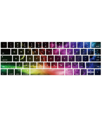 Funut MacBook Keyboard Cover for 2016-2018 Pro 13 Pro 15 Inch with Touch Bar, Washable Silicone Keyboard Skin for Pro 13 (A1706 A1989) and Pro 15 (A1707 A1990) with Touch Bar - Nebula