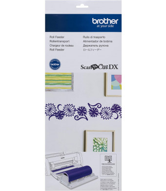 Brother ScanNCut DX Vinyl Roll Feeder CADXRF1, Mat-less Cutting for Wall Decals and Large Stickers, Includes Base Attachment, Holder and Trimmer