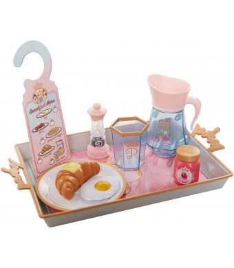 Disney Princess Style Collection Room Service Pretend Play Toy Set - with Serving Tray, Plate Cover, Pitcher and More for A Great Pretend Travel Experience - Girls Ages 3+