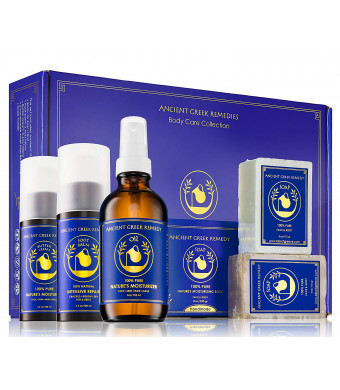 Ancient Greek Remedy Organic Spa Skin Care Gift Set, Perfect for Moms, Pregnancy, Daily Bath and Shower, Face and Body Care, and Post Cancer, Chemo Rejuvenation