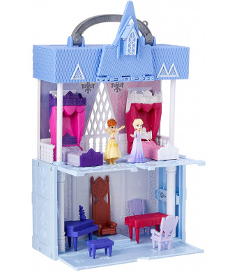 Disney Frozen Pop Adventures Arendelle Castle Playset with Handle, Including Elsa Doll, Anna Doll, and 7 Accessories - Toy for Kids Ages 3 and Up