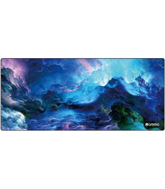 Large Gaming Mouse Pad/Mat Extended Computer Mouse Pad Large Desk Pad XXL Big Office Desk Mouse Mat/Pad with Waterproof Surface-Optimized Gaming Surface,35.415.70.8(XXL-044, Blue Clouds)