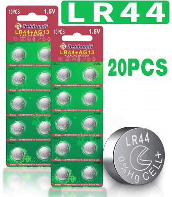 Beidongli LR44 AG13 357 high Capacity 1.5V Button Coin Cell (20pack)
