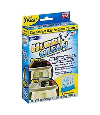 Hurriclean Deluxe 3-Pack New and Improved Automatic Toilet Tank Cleaner No Scrubbing